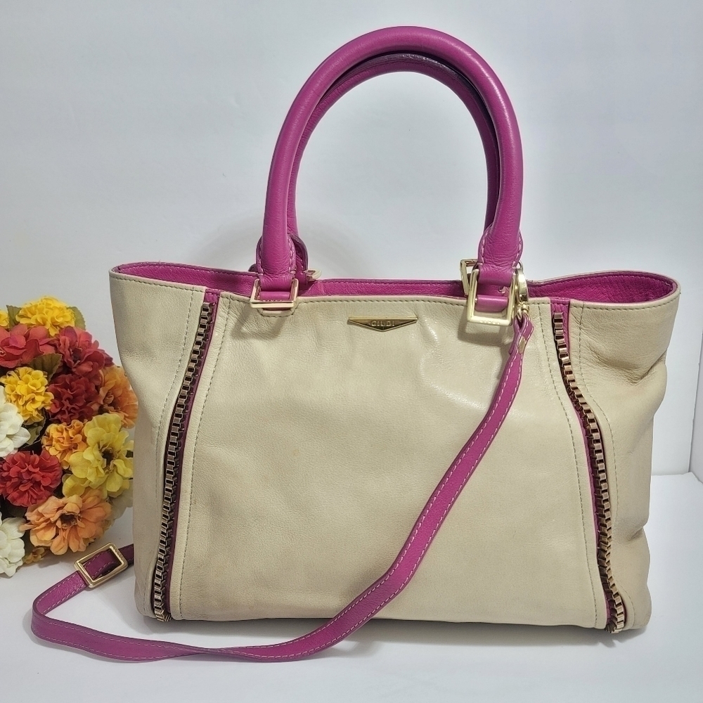 GIUDI WOMEN'S CROSSBODY PINK/TAN